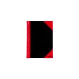 Landre 100302833 Notebook 60 g/m², DIN A6, blanko, Fine Wood-Free Paper, Pack of 12, 96 Pages, Black/Red Chequered a6 black/red