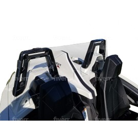 #1 Rated Compatible with Polaris Slingshot Back Wind Deflector Windscreen Windblocker Windstop with Clear Straps. Fits Square roll Hoops only.