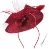 DRESHOW Flower with Single Arrow Feather Fascinators Hat Headband and