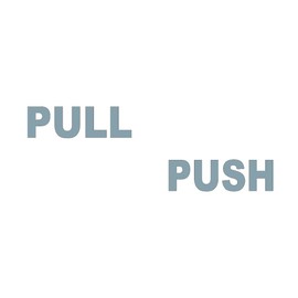 Wild Dingos LLC Push/Pull A Business Vinyl Decal Sticker Silver