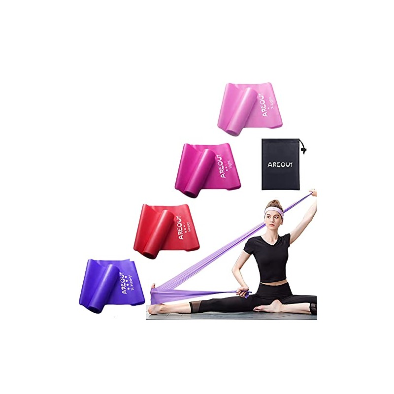 Rehabilitation and home training, set of resistance tapes-physical therapy, pilates