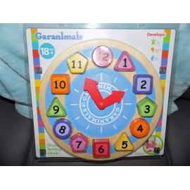 Garanimals Wooden Shape Sorting Clock NEW