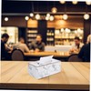 WOONEKY Luxury Marble Pattern Tissue Holder Modern Napkin Organizer for