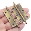 FMHXG 2PCS Classical Brass Hinge Pointed Crown 2 inch Antique