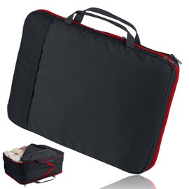 VARNIC Travel Compression Bag, Compression Bag, Clothing Sorting, Compact, YKK Zipper, Travel Pouch, Compression, Waterproof Travel Pouch, Convenient Goods, Compression, Space Saving Clothes, Waterproof, Separate Dry Pockets, Lightweight, Business Trips, Business Trips, Travel (Black, M)