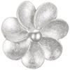Vinani ABDD-EZ Flower Pendant Brushed Flower Stamp Shiny 925 Sterling