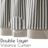 jinchan Linen Striped Valance for Windows 18 Inch Blackout Drapes