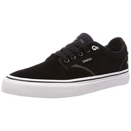 Emerica mens Dickson Low Top Vulc Skate Shoe, Black/White/Gold, 13 US