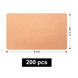 Pack of 200 Blank Kraft Paper Cards, 6 Colours, DIY Paper Cards, Word Cards, Index Cards, Note Cards, Business Cards, Flashing Cards, Memory Cards (Brown)