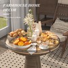 24" Lazy Susan Oak Wood Turntable Organizer for Cabinet, Farmhouse