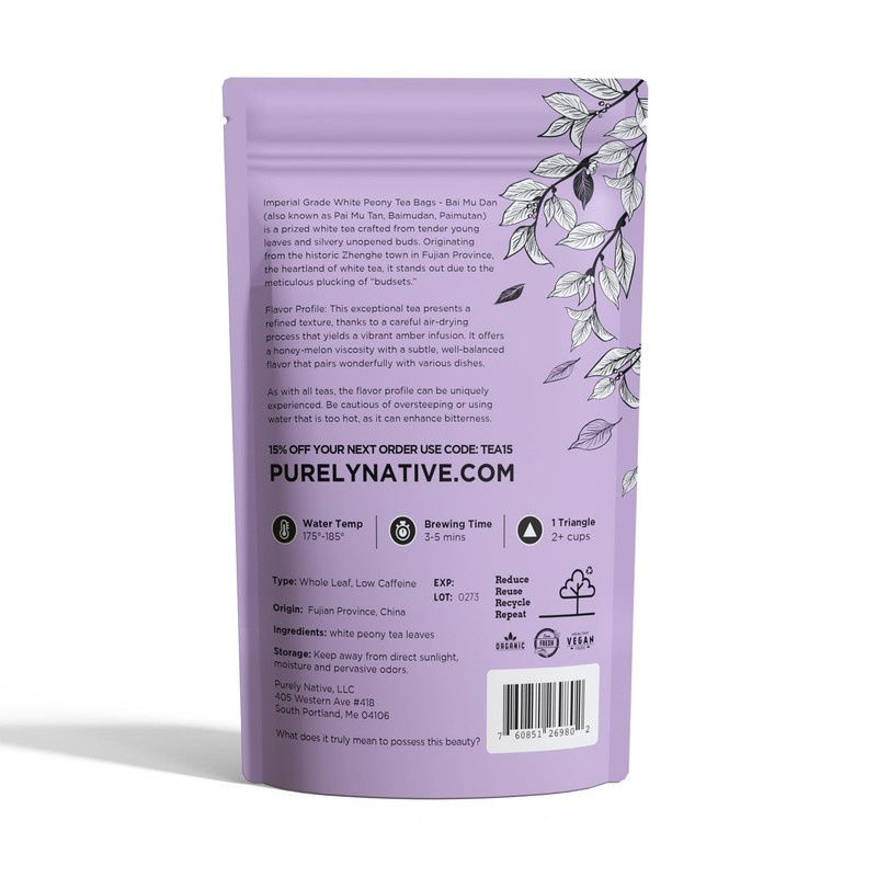 Imperial Grade White Peony Tea Bags - Bai Mu Dan