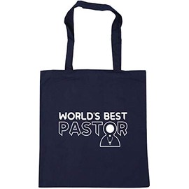 HippoWarehouse World's best pastor Tote Shopping Gym Beach Bag 42cm x38cm, 10 litres