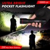 SUBOOS X50 Pro LED Rechargeable Flashlight, Super Bright 15000 Lux,