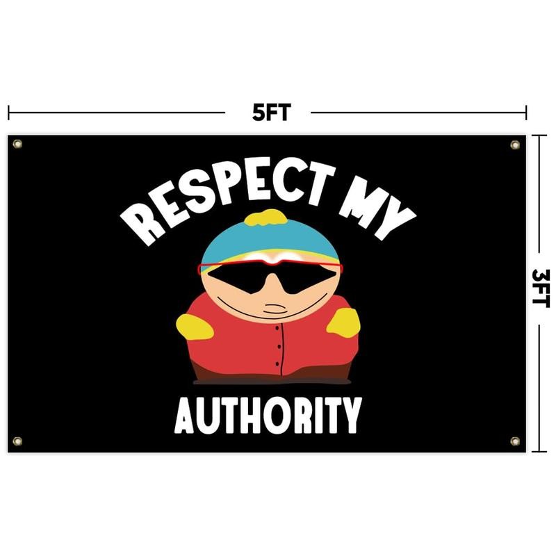Respect MY Authority Flag, 3x5 Ft Funny Flags for College