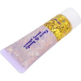 Gel Brillante con Purpurina y Lentejuelas de Alta Intensidad – Maquillaje facial y corporal resistente al sudor, ideal para fiestas, festivales musicales, actuaciones en vivo y lo
