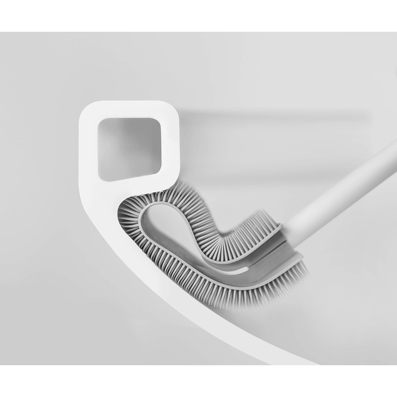 Tidy (Tidy) PlaTawa for Toilet, Compact Toilet Brush, Clear, Good
