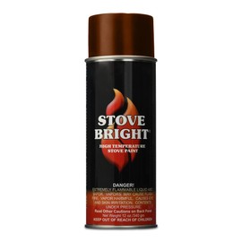 Stove Bright High Temp Paint - Copper - 8152 | Heat Resistant Spray for Wood Stove BBQ Grill Fireplace Engine | Satin Finish | Rust Resistant Metal Coating | Withstands 1200°F | Primer Friendly