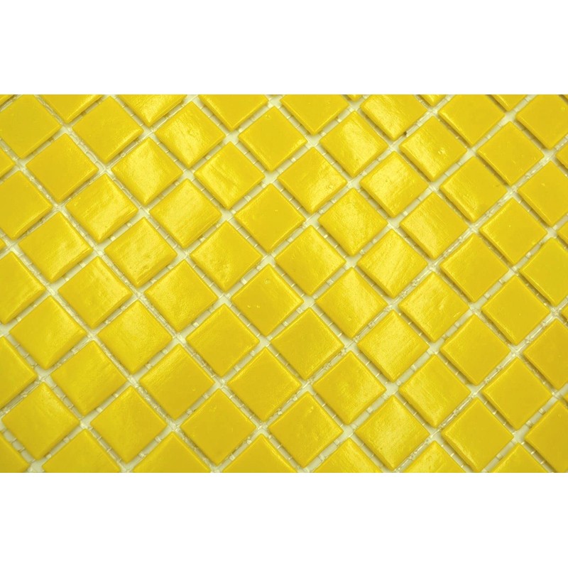Mosaic Yellow Glass Mosaic Tile Tiles Glass Glossy Square Wall