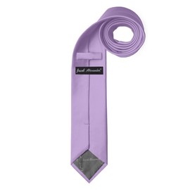 Jacob Alexander Boy's Regular Self Tie Prep Solid Color Necktie - Lavender