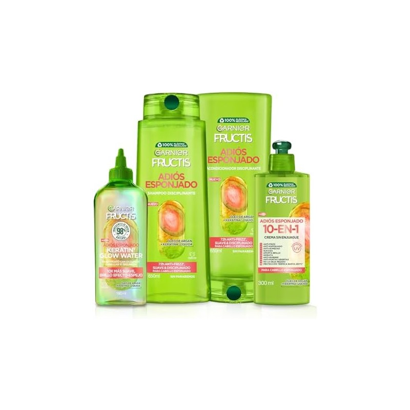 Kit Garnier Fructis Rutina Completa Adios Esponjado anti frizz 4pz