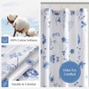 Martha Stewart Martha's Garden Shower Curtain Botanical Floral Print Cotton