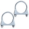 LEONTOOL 2.5" Exhaust U Bolt Clamp 2Pcs Heavy Duty Muffler