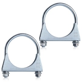 LEONTOOL 2.5" Exhaust U Bolt Clamp 2Pcs Heavy Duty Muffler U-Bolt Clamps Muffler Exhaust Clamps Muffler Tip Exhaust Hook Exhaust Clip Pipe Clamps Muffler Clamps for Pipes Connection