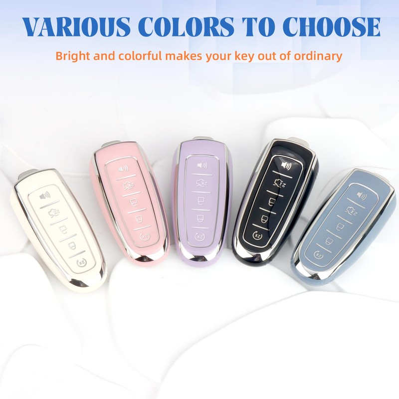 QBUC for Ford Key fob Cover,Soft TPU Car Key Case