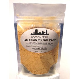 Boston Spice Jamaican Me Not Plain Handmade Gourmet Caribbean Jerk Dry Rub Seasoning Blend Soups Stews Pork Beef Steak Ribs Poultry Chicken Vegetables BBQ Grilling Smoker Oven 1 Cup 5.3oz/150g