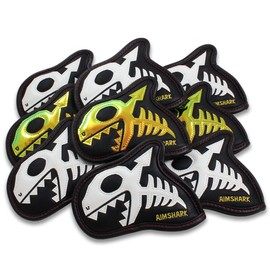 AIMSHARK Skull_Shark Golf Iron Cover / 1 Piece or 9 Piece Set/Golf Head Cover/Golf Club Cover (Skull_Iron Set of 9 White )