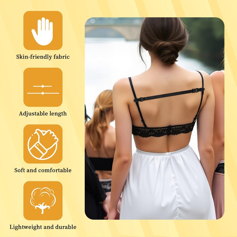 EupHHonycs 12 Pcs Bra Strap Clips Bra Strap Holders for