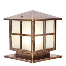 SLAWA Outdoor Post Lights Fixture, Modern Yard Entry Outdoor Column Lights with Aluminum Housing, Patio Pillar Lights Outdoor with Tempered Glass, IP65 Waterproof