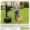 Colingmill Iron Mailbox Posts for Outside Black Ground Mounting Post
