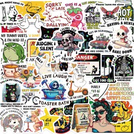 238 Pieces Funny Stickers for Adults - Holographic Sarcastic Meme Stickers | Waterproof Vinyl Laptop Stickers, Water Bottle, Phone, Kindle | No Repeats