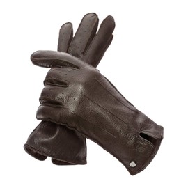 PEARLWOOD Triumph Men's Leather Gloves for Drivers I Goat Leather I Brown Size S, Hazel (340)