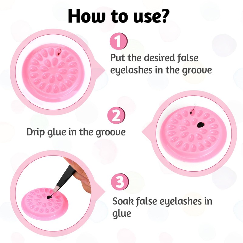 100 Pcs False Eyelashes Glue Holders, False Lash Glue Holder