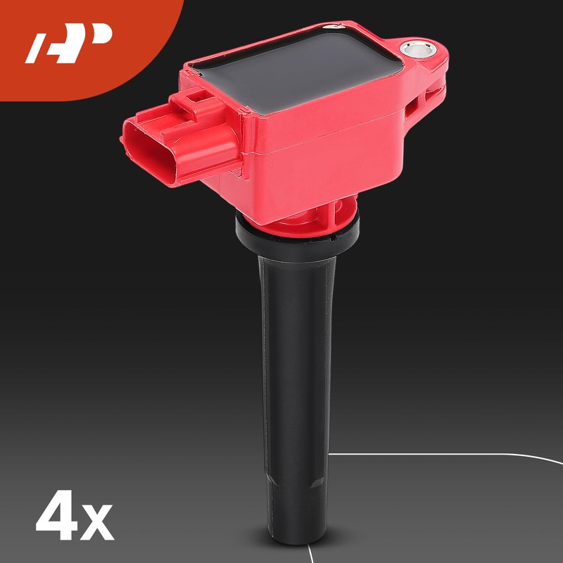 A-Premium (Red) Set of 8 Ignition Coil Pack and Iridium