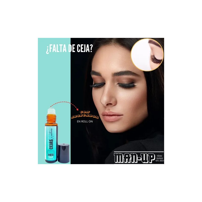 Manup Suero Roll On Crecimiento Cejas Pestañas Eyebrow Eyelash Growth