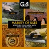 G4GADGET Heavy Duty Wire Brush with Grip Handle - Rows