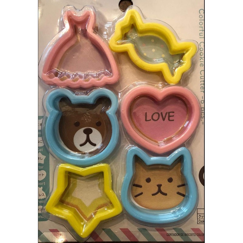 CAT Bear Heart Star Candy Shapes Girls Dress Cookie Cutter