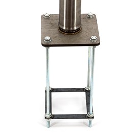 Royal Shade Reinforced Base Frame Set for Shade Sail Pole, Heavy-Duty 15" Rebar - Easy Installation for Backyard, Concrete, Outdoor, Patio, Soil - Life Time Warranty