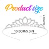 Kilshye Girls Princess Tiara Silver Rhinestone Tiaras Crystal Hair Accessories