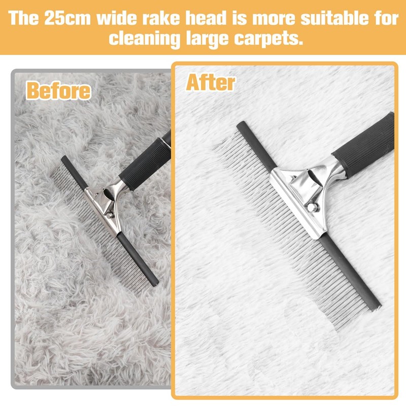 Big Carpet Rake with Long Handle, Making Carpets Fluffy Again,