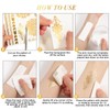 HOWAF 9 Sheets Gold Tattoos Temporary Metallic Tattoos, Gold Temporary