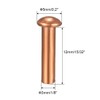 sourcing map 50pcs 1/8" x 15/32" Copper Round Head Copper