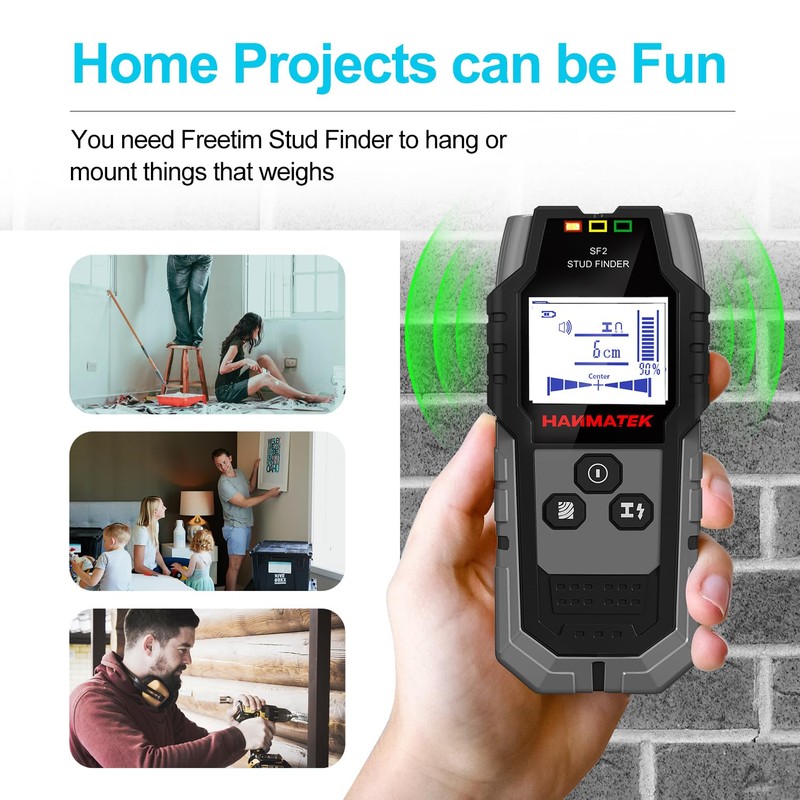 HANMATEK Stud Finder Wall Scanner Detector with Pro Smart Sensor,