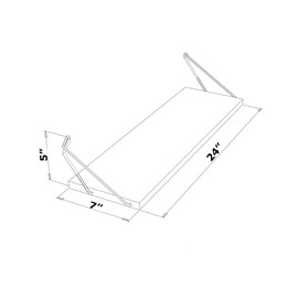 TREATLIFE HOME Rustic Floating Wall Shelves for Enhanced Home Decor, Sturdy Metal Bracket, Books and Collectibles, White