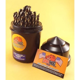 Drill Hog® 29 Pc Drill Bit Set Index Molybdenum M7 Round Case Lifetime Warranty