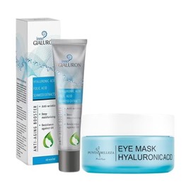 Punta Belleza | Inno Gialuron – Crema Antiarrugas y Suero Facial con Ácido Hialurónico + Parches para Ojos con Ácido Hialurónico y Glicerina - Kit Ski