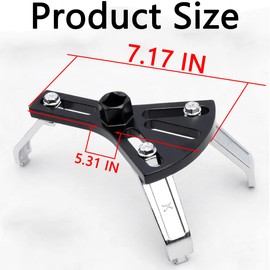 Osilly Car Fuel Pump Removal Tool, Adjustable Fuel Lid Tank Cover Collar Ring Spanner, Auto Fuel Pump Lock Ring Removal and Reinstall Tool, Universal 4.5" to 7.3" Fuel Tank Repair Tool